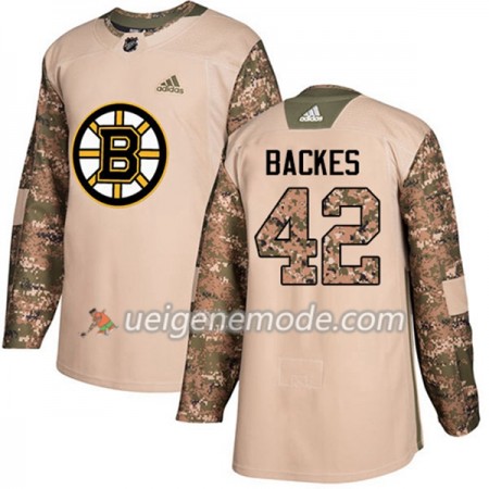 Herren Eishockey Boston Bruins Trikot David Backes 42 Adidas 2017-2018 Camo Veterans Day Practice Authentic
